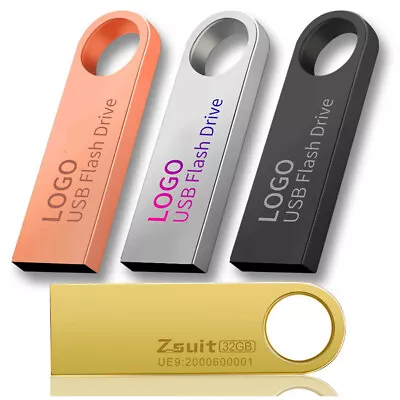 Lot 10PCS 1/2/4/8/16GB Metal USB Flash Drive Memory U Stick Storage Custom Logo • $38.49
