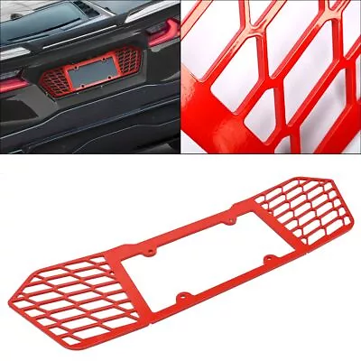 Red Auminum Alloy Rear License Plate Filler Frame For Corvette C8 2020-2023 2024 • $149.99