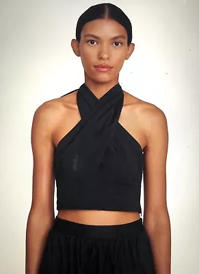 $60 • Buy Staud Kai Halter Top Black Sz 8 NWT
