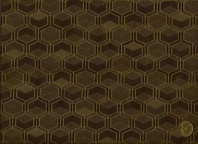 Arccom Facet Truffle Mid Century Modern Brown & Taupe Upholstery Fabric • $14.95