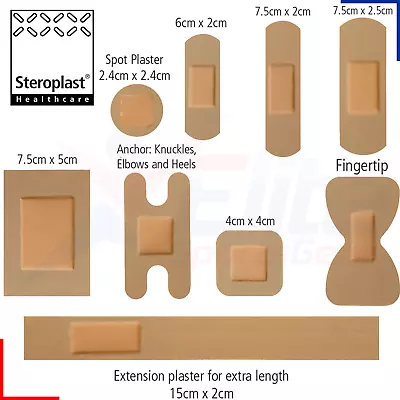 Steroplast Sterostrip Washproof Premium Adhesive Wound Plasters Medical Grade • £2.55