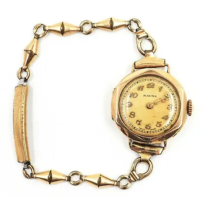 Baume Women's 9ct Yellow Gold Watch Antique Vintage Circa 1920's Wind Up  • $800