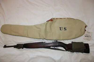  WWII US M1 Carbine .30 Carbine  RIFLE CARRY SCABBARD CASE Khaki Canvas Pouch • $49.95