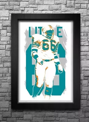 LARRY LITTLE Art Print/poster MIAMI DOLPHINS FREE S&H! JERSEY • $11.99