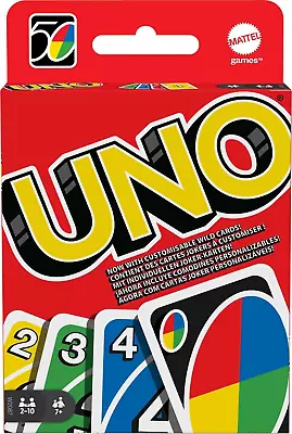 Mattel Games UNO Family Card Game With 112 Cards Travel-Friendly For 7 Year O • $10.83