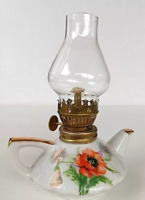 Vintage Small Genie Lamp Lantern Glass Kerosene Globe & Wick Made In Japan • $11.04