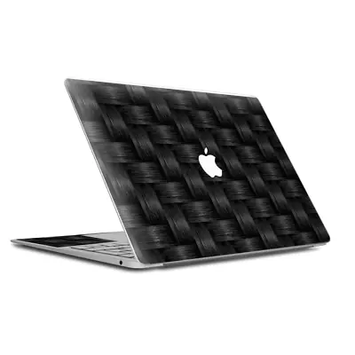 Skin Decal Wrap For MacBook Air Retina 13 Inch - Black Grey Carbon Fiber Weave • $15.98