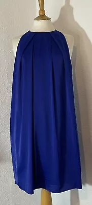 Mango Suit Size L Dress Blue Short Party Summer Lined 479 • £11.90