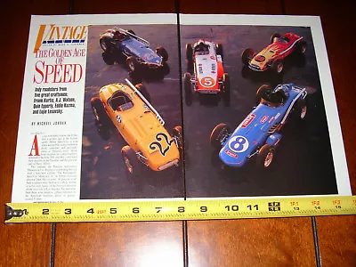 Frank Kurtis Aj Watson Quin Epperly Kuzma Indy Race Car - Original 1996 Article • $11.95