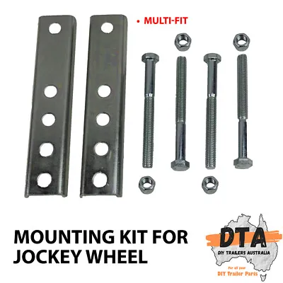 Universal Jockey Wheel Mounting Bracket Kit Zinc Plated Jockey Wheels • $17