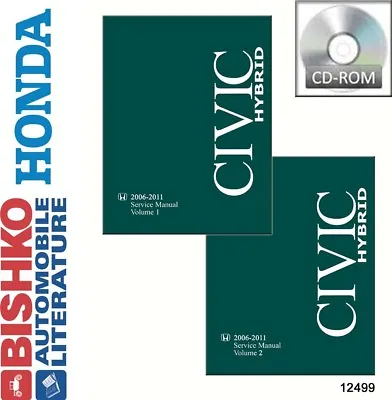 2006 2008 2011 Honda Civic Hybrid Shop Service Repair Manual CD OEM • $41.49