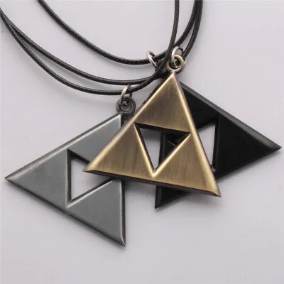 The Legend Of Zeldas Triforce Triangle Pendant Necklace Vintage Chain Necklace  • $3.75