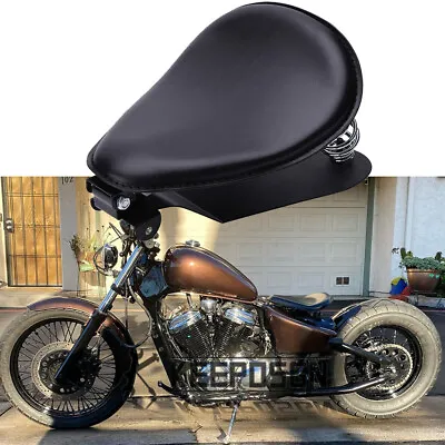 Motorcycle Spring Solo Seat Saddle For Honda Shadow VLX 600 VT600 Bobber Chopper • $65.75