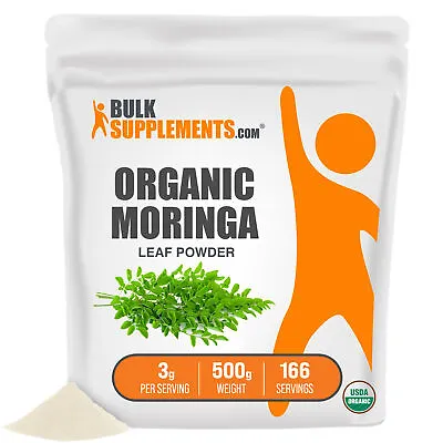 BulkSupplements Certified Organic Moringa Leaf Powder - Vegan & Gluten-Free • $17.96