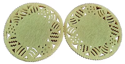 EASTER EGG COASTERS TABLE FELT INDOOR OUTDOOR CRAFT PARTY ACCESSORY 4pk YELLOW  • £3.98