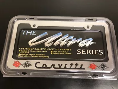 Engraved Chevy Chevrolet Corvette C2 Chrome Plated Metal License Plate Frame • $34.99