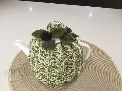 Hand Knitted Green Tones Tea Pot Cosy For A 4 Cup Tea Pot  EXTRA THICK • $25