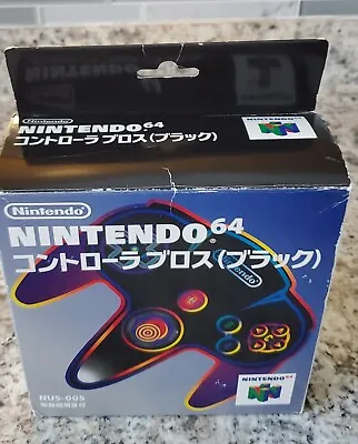 NEW Unused (Black)Nintendo 64 N64 Controller Complete In Box CIB Japan • $324.99