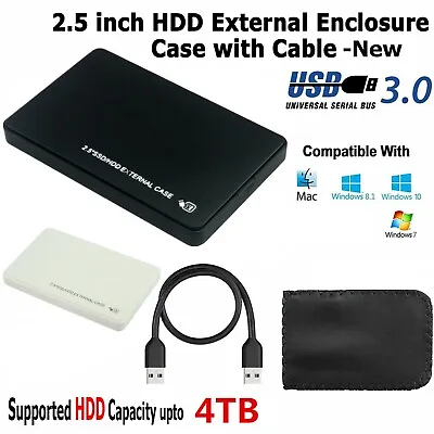 £5.99 • Buy USB 3.0 SATA Hard Drive Enclosure HDD 2.5  Inch External Case Caddy UK