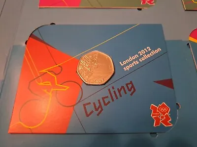 Cycling  CARDED  Coin London Olympic 50p Fifty Pence BUNC BU • £6