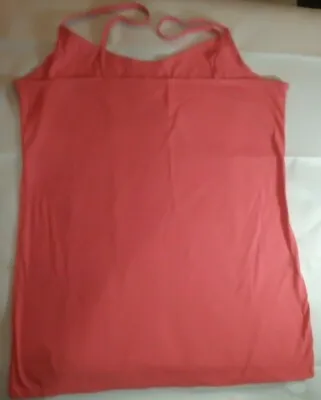 £3.89 • Buy Ladies Strappy Vest Top Cotton Cami Nightwear PJ's Ruby Pink Peach Ex High Store