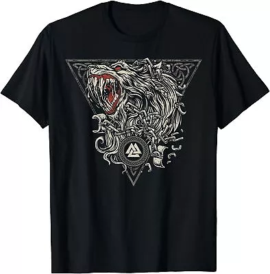 NEW LIMITED Nordic Viking Wolf Fenrir Norse Pagan Mythologys Tee T-Shirt S-3XL • $17.99