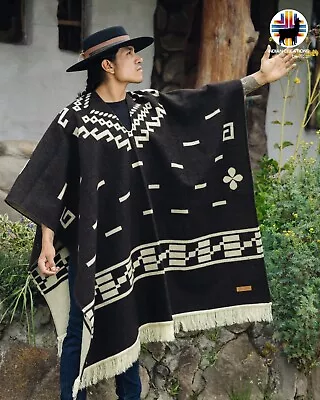 Alpaca Poncho (Clint Eastwood ) Handcrafted By Indigenous Hands. • $149.99