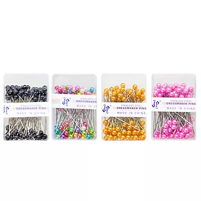  Sewing Pins For Fabric Straight Pins With Colored Ball Glass Heads • £6.71