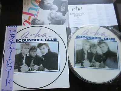 A-ha Scoundrel Club Japan Picture Disc Vinyl 12 Inch EP OBI P-13505 Promo Flyer • $39.99