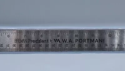 Breman Precision Flexible Metal Ruler 18 Inch Stainless Steel With Cork Back • $16.99