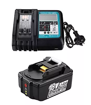 18V 5.0Ah Battery And Rapid Charger DC18RC With LED Replacement For Makita Job • £66.23