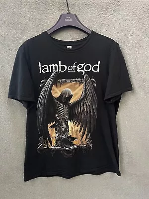 Lamb Of God Official Winged Death Metal Band T-Shirt Black UK Size Medium • £29.99