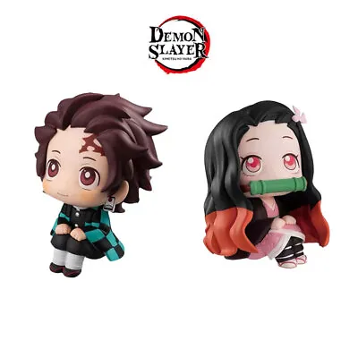 Q Version Sitting Tanjiro And Nezuko Figures Ideal For Car Cake Decoration And • £8.62