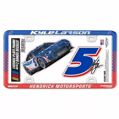 Kyle Larson 2022 Wincraft #5 Hendrickcars.com Poly License Plate Frame W/Decals • $18.99