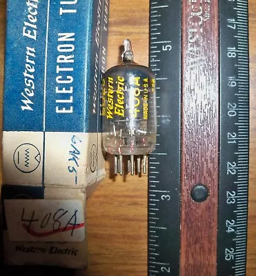 Strong Western Electric Black Plate D Getter 408A (6AK5) Tube - 102 • $4.99