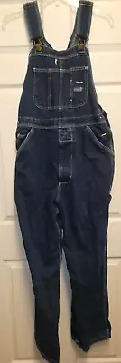 RK BRAND Workwear Carpenter Denim Overalls Blue Straight Mens 34 X 32 • $22.95