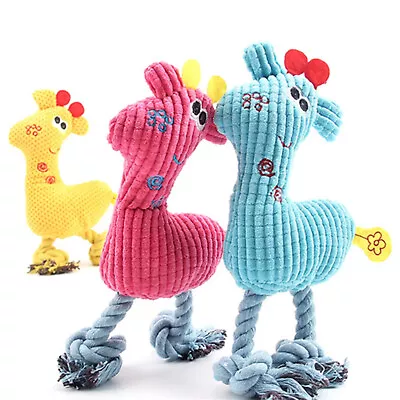 $13.99 • Buy No Stuffing Plush Dog Toys Indestructible Puppy Pet Sound Chew Squeaker Fun Toy