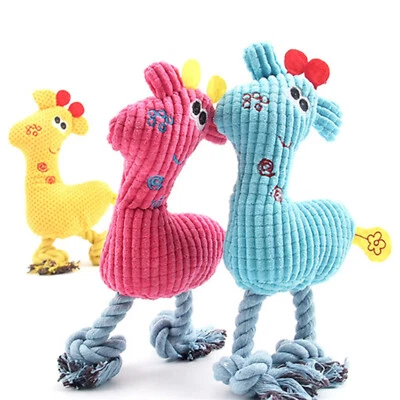 $13.99 • Buy No Stuffing Plush Dog Toys Indestructible Puppy Pet Sound Chew Squeaker Fun Toy
