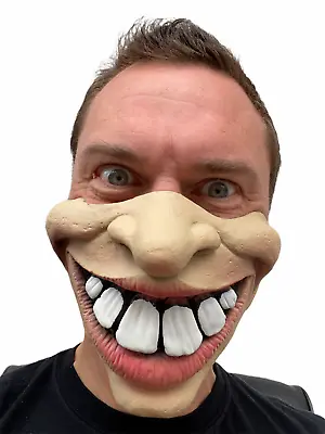 Big Teeth Mask Funny Half Face Buck Teeth Clown Halloween Accessory Mouth Cover • £6.97