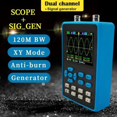 £118.79 • Buy Handheld Dual Channel Oscilloscope Signal Generator 120M Bandwidth 2 CH Portable