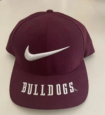 🔥Vintage 90s MISSISSIPPI STATE BULLDOGS Nike Football Hat Jersey RARE🔥 • $50