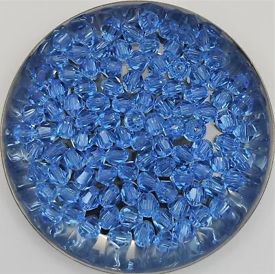 FACETED BICONE CRYSTAL GLASS BEADS 4MM  And 6MM Jewellery Making- Choose Colour  • £2.25