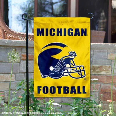 Michigan Team University Wolverines Football Helmet Garden Flag And Yard Banner • $16.95