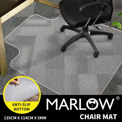 $36 • Buy Marlow Chair Mat Carpet Floor Office Home Computer Vinyl PVC Plastic 135x114cm