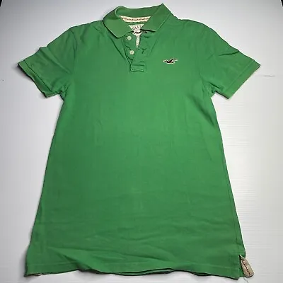 Hollister Logo Collared Polo Shirt Womens Size S Green Casual Sports Style Fit • $32.95
