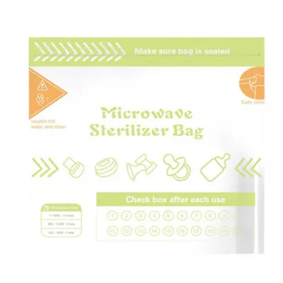 2PC Microwave Baby Bottle Sterilizer Bags Travel Bottle Microwave Sterilizer  XK • £5.82