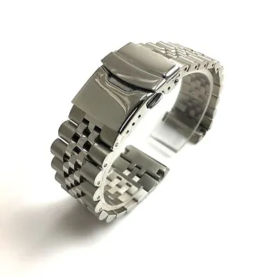 Metal Steel Jubilee Style Replacement Curved End Watch Band Fits Seiko Turtle • $39.95