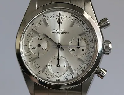 Rolex Mens Stainless Steel 6238 Pre Daytona Silver Dial W/Rolex Service Papers ! • $65000