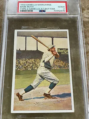 1932 Sanella Babe Ruth PSA 2 Good Type Two • $975.20