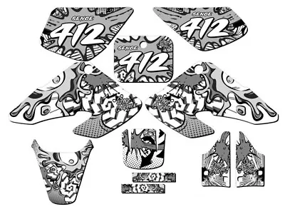 2000-2003 XR 50 ZANY White Senge Graphics Kit Compatible With Honda • $59.99